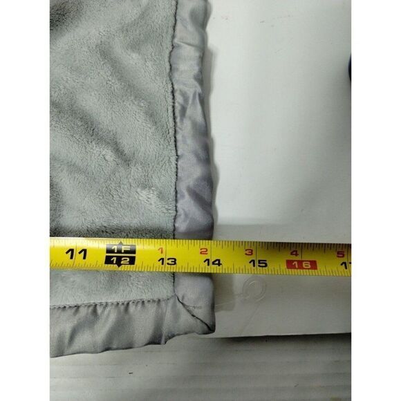 Carters Baby Lovey Gray Plush Elephant Holding Security Blanket Satin EUC - Picture 4 of 10